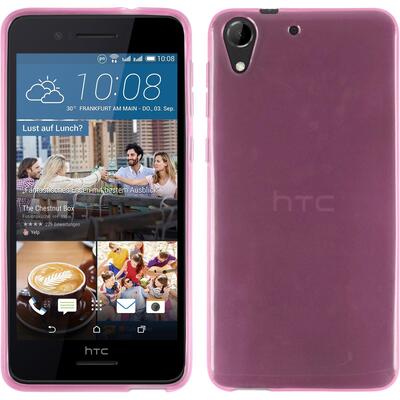 Microsonic HTC Desire 728G Kılıf Transparent Soft Pembe