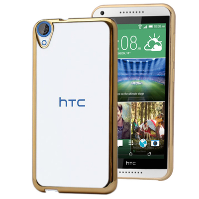 Microsonic HTC Desire 820 Kılıf Skyfall Transparent Clear Gold