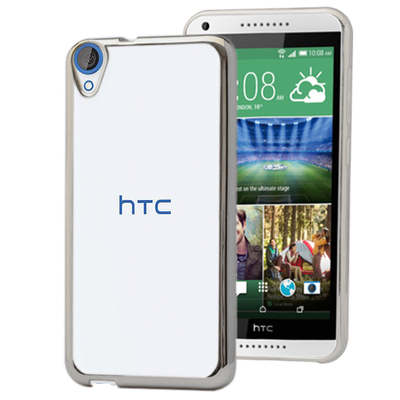 Microsonic HTC Desire 820 Kılıf Skyfall Transparent Clear Gümüş