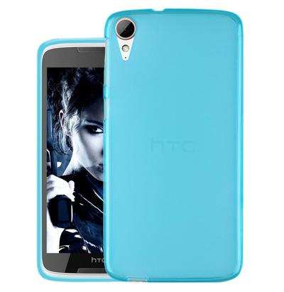 Microsonic HTC Desire 828 Kılıf Transparent Soft Mavi