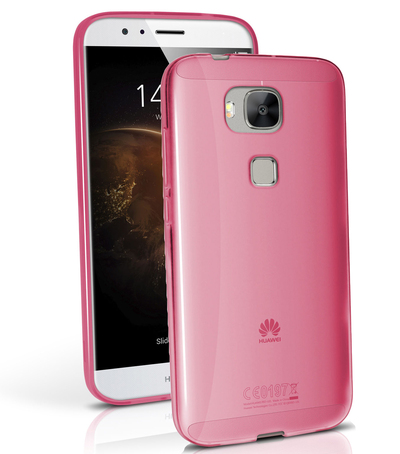 Microsonic Huawei Ascend G8 Kılıf Transparent Soft Pembe