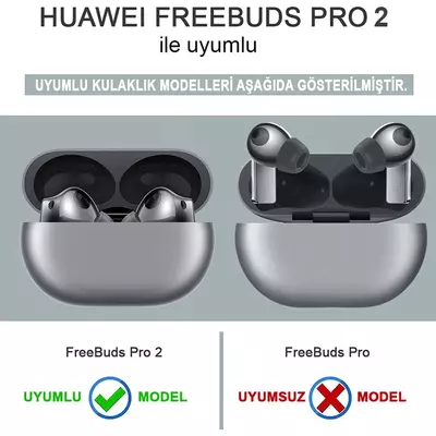 Microsonic Huawei FreeBuds Pro 2 Kılıf Askılı Mat Silikon Buzlu Mat Şeffaf