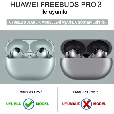 Microsonic Huawei FreeBuds Pro 3 Kılıf Askılı Mat Silikon Koyu Yeşil