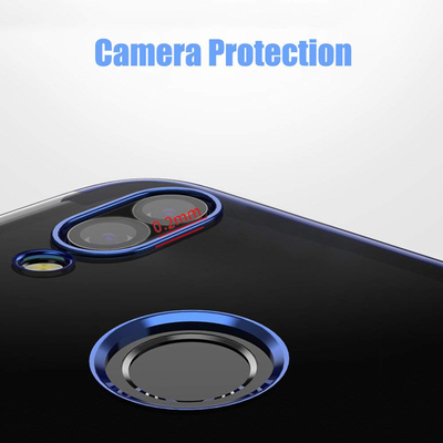 Microsonic Huawei Honor 10 Lite Kılıf Skyfall Transparent Clear Kırmızı