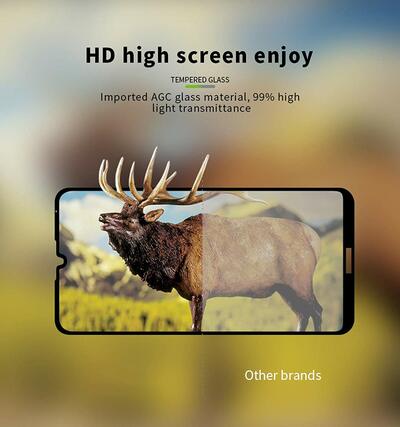 Microsonic Huawei Honor 8S Kavisli Temperli Cam Ekran Koruyucu Film Siyah