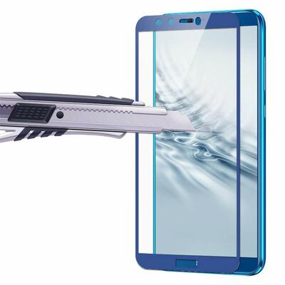 Microsonic Huawei Honor 9 Lite Kavisli Temperli Cam Ekran Koruyucu Film Mavi
