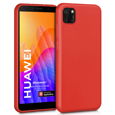 Microsonic Huawei Honor 9S Kılıf Matte Silicone Kırmızı