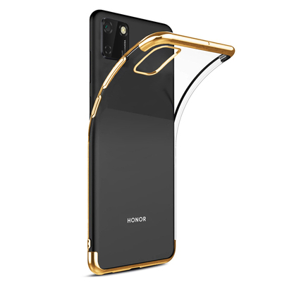 Microsonic Huawei Honor 9S Kılıf Skyfall Transparent Clear Gold