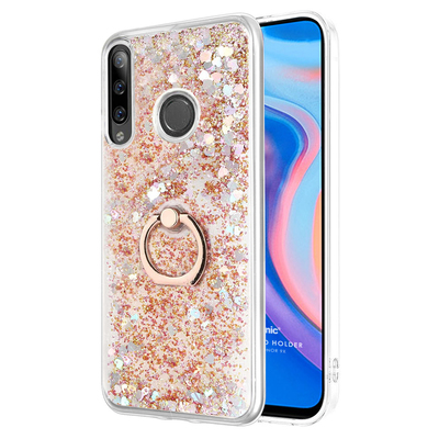 Microsonic Huawei Honor 9X Kılıf Glitter Liquid Holder Gold