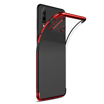 Microsonic Huawei Honor 9X Kılıf Skyfall Transparent Clear Kırmızı