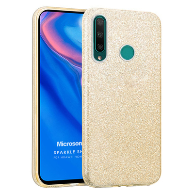 Microsonic Huawei Honor 9X Kılıf Sparkle Shiny Gold