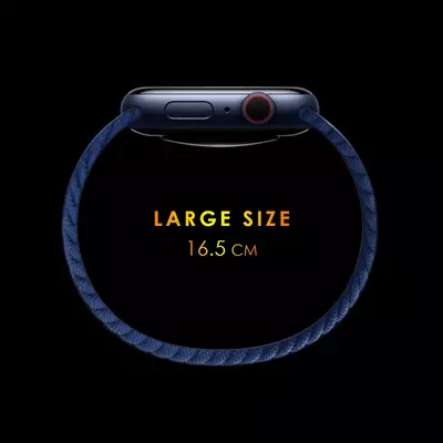 Microsonic Huawei Honor Magic Watch 2 42mm Kordon, (Large Size, 165mm) Braided Solo Loop Band Siyah