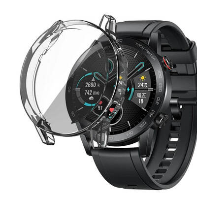 Microsonic Huawei Honor Magic Watch 2 46mm Kılıf 360 Full Round Soft Silicone Şeffaf