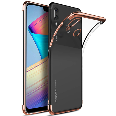 Microsonic Huawei Honor Play Kılıf Skyfall Transparent Clear Rose Gold