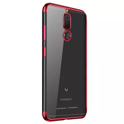 Microsonic Huawei Mate 10 Lite Kılıf Skyfall Transparent Clear Kırmızı
