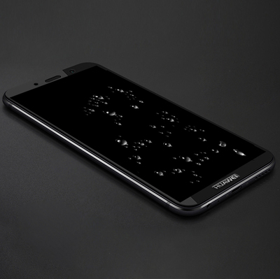 Microsonic Huawei Mate 10 Pro Kavisli Temperli Cam Ekran Koruyucu Film Siyah