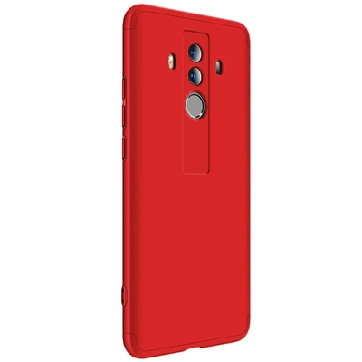 Microsonic Huawei Mate 10 Pro Kılıf Double Dip 360 Protective Kırmızı