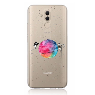 Microsonic Huawei Mate 20 Lite Desenli Kılıf Gezegen