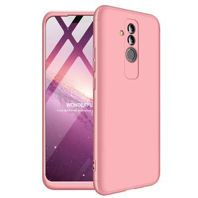 Microsonic Huawei Mate 20 Lite Kılıf Double Dip 360 Protective AYS Rose Gold