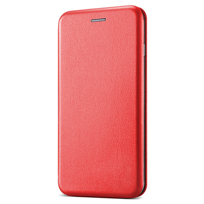 Microsonic Huawei Mate 20 Lite Kılıf Slim Leather Design Flip Cover Kırmızı