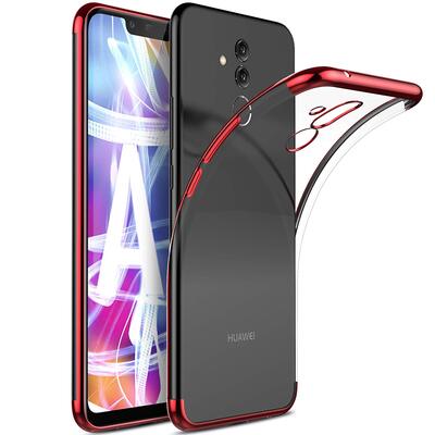 Microsonic Huawei Mate 20 Lite Kılıf Skyfall Transparent Clear Kırmızı