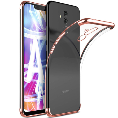 Microsonic Huawei Mate 20 Lite Kılıf Skyfall Transparent Clear Rose Gold