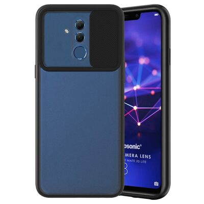 Microsonic Huawei Mate 20 Lite Kılıf Slide Camera Lens Protection Siyah