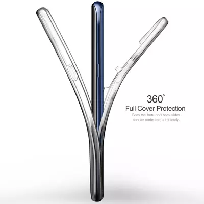 Microsonic Huawei Mate 20 Pro Kılıf 6 tarafı tam full koruma 360 Clear Soft Şeffaf