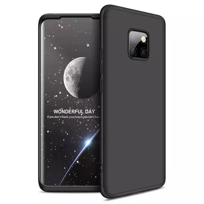 Microsonic Huawei Mate 20 Pro Kılıf Double Dip 360 Protective Siyah