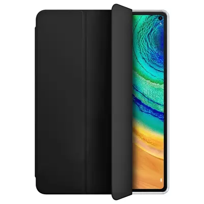 Microsonic Huawei MatePad 10.4'' Kılıf Slim Translucent Back Smart Cover Siyah