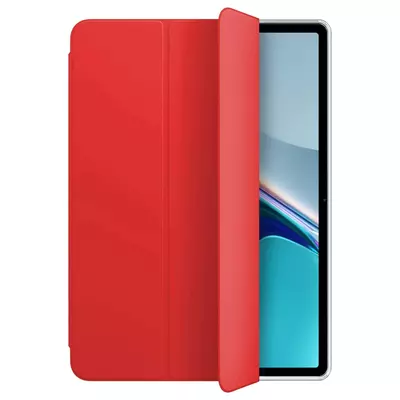 Microsonic Huawei MatePad Air Kılıf Slim Translucent Back Smart Cover Kırmızı