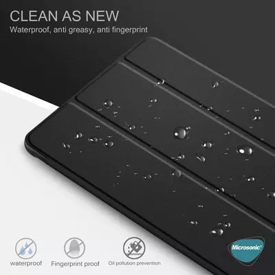 Microsonic Huawei MatePad T10S Kılıf Slim Translucent Back Smart Cover Gümüş