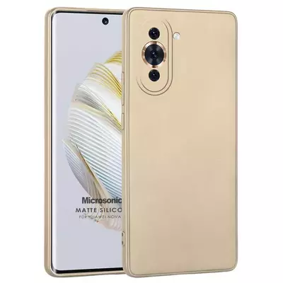 Microsonic Huawei Nova 10 Kılıf Matte Silicone Gold