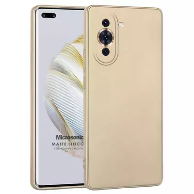 Microsonic Huawei Nova 10 Pro Kılıf Matte Silicone Gold