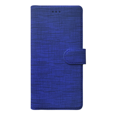 Microsonic Huawei P Smart 2021 Kılıf Fabric Book Wallet Lacivert