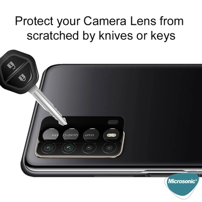 Microsonic Huawei P Smart 2021 Kamera Lens Koruma Camı V2 Siyah