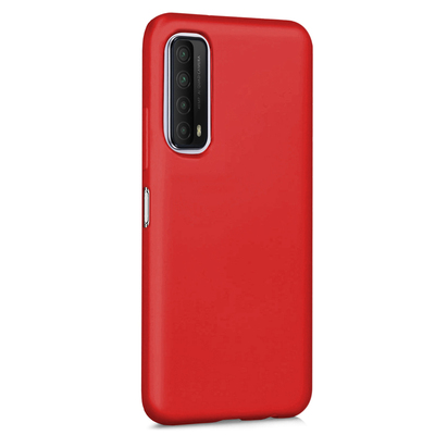 Microsonic Huawei P Smart 2021 Kılıf Matte Silicone Kırmızı