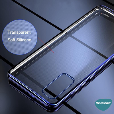 Microsonic Huawei P Smart 2021 Kılıf Skyfall Transparent Clear Gold