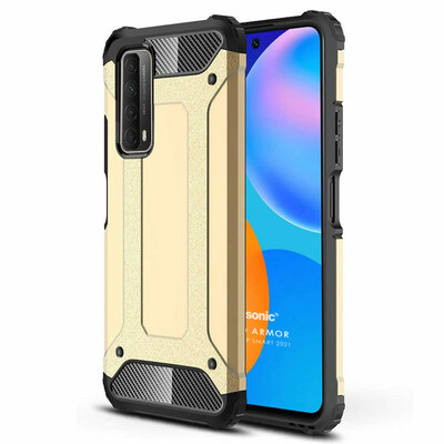 Microsonic Huawei P Smart 2021 Kılıf Rugged Armor Gold