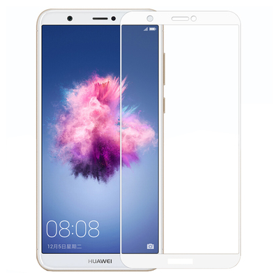 Microsonic Huawei P Smart Kavisli Temperli Cam Ekran Koruyucu Film Beyaz