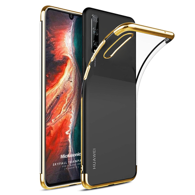 Microsonic Huawei P Smart S Kılıf Skyfall Transparent Clear Gold