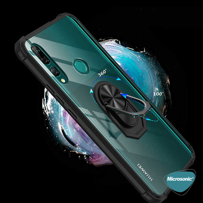 Microsonic Huawei P Smart Z Kılıf Grande Clear Ring Holder Kırmızı