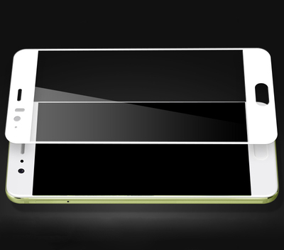 Microsonic Huawei P10 Kavisli Temperli Cam Ekran Koruyucu Film Beyaz