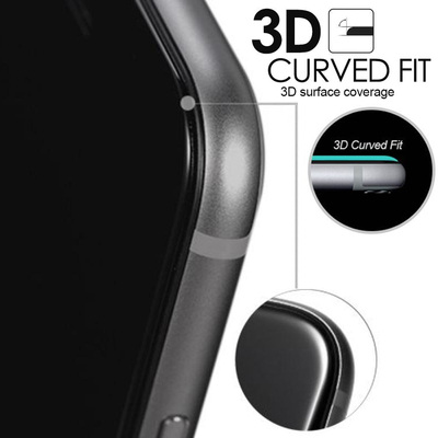 Microsonic Huawei P10 Lite Kavisli Temperli Cam Ekran Koruyucu Film Siyah