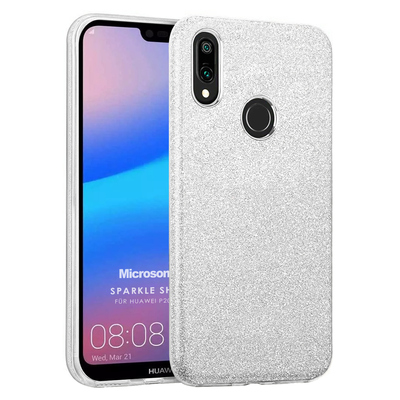 Microsonic Huawei P20 Lite Kılıf Sparkle Shiny Gümüş