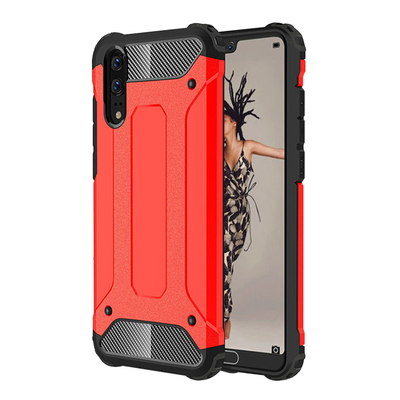 Microsonic Huawei P20 Kılıf Rugged Armor Kırmızı