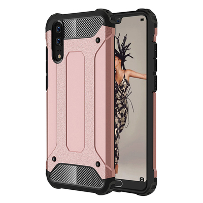 Microsonic Huawei P20 Kılıf Rugged Armor Rose Gold