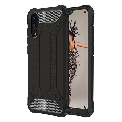 Microsonic Huawei P20 Kılıf Rugged Armor Siyah