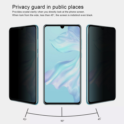 Microsonic Huawei P30 Invisible Privacy Kavisli Ekran Koruyucu Siyah