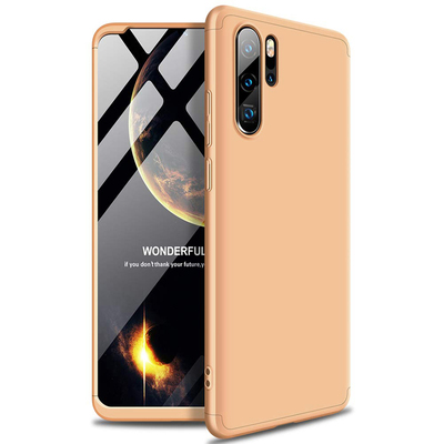 Microsonic Huawei P30 Pro Kılıf Double Dip 360 Protective AYS Gold